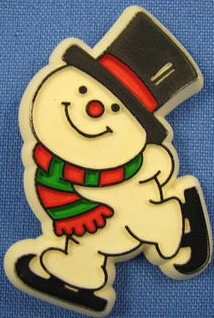80's Hallmark snowman pin
